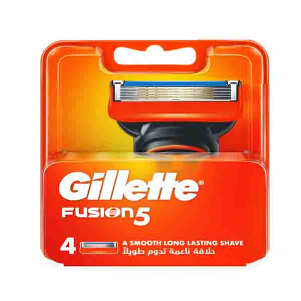 ژیلت یدک خود تراش 5 تیغه فیوژن ساده  4 عددی  Gillette